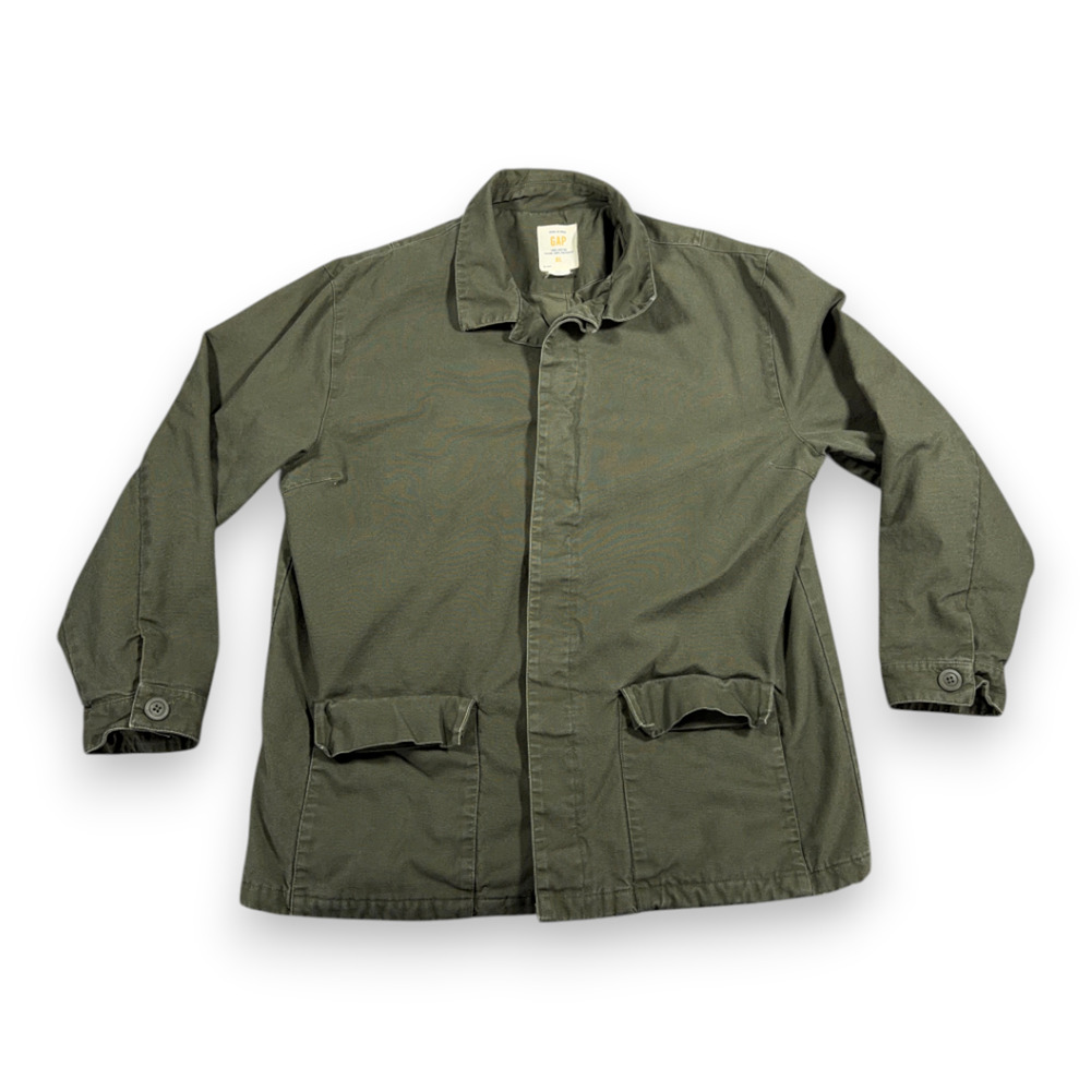 Vintage Gap Jacket Adult EXTRA LARGE Green Military Army Field Utility Y2K